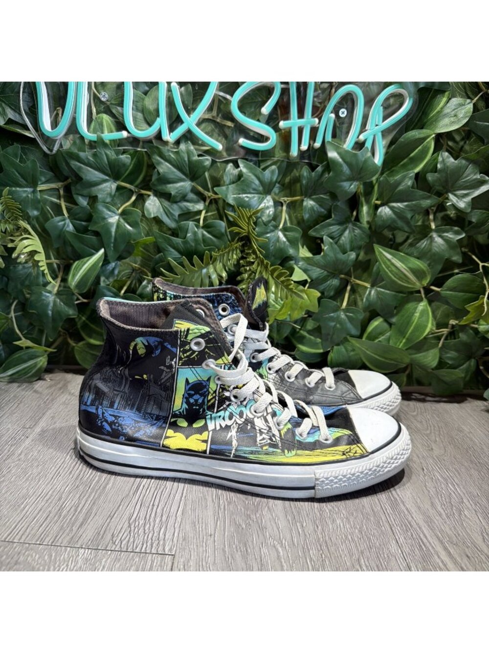 RARE Converse All Star Batman Chuck Taylor DC Comics Hi Tops Unisex Men's Size 8